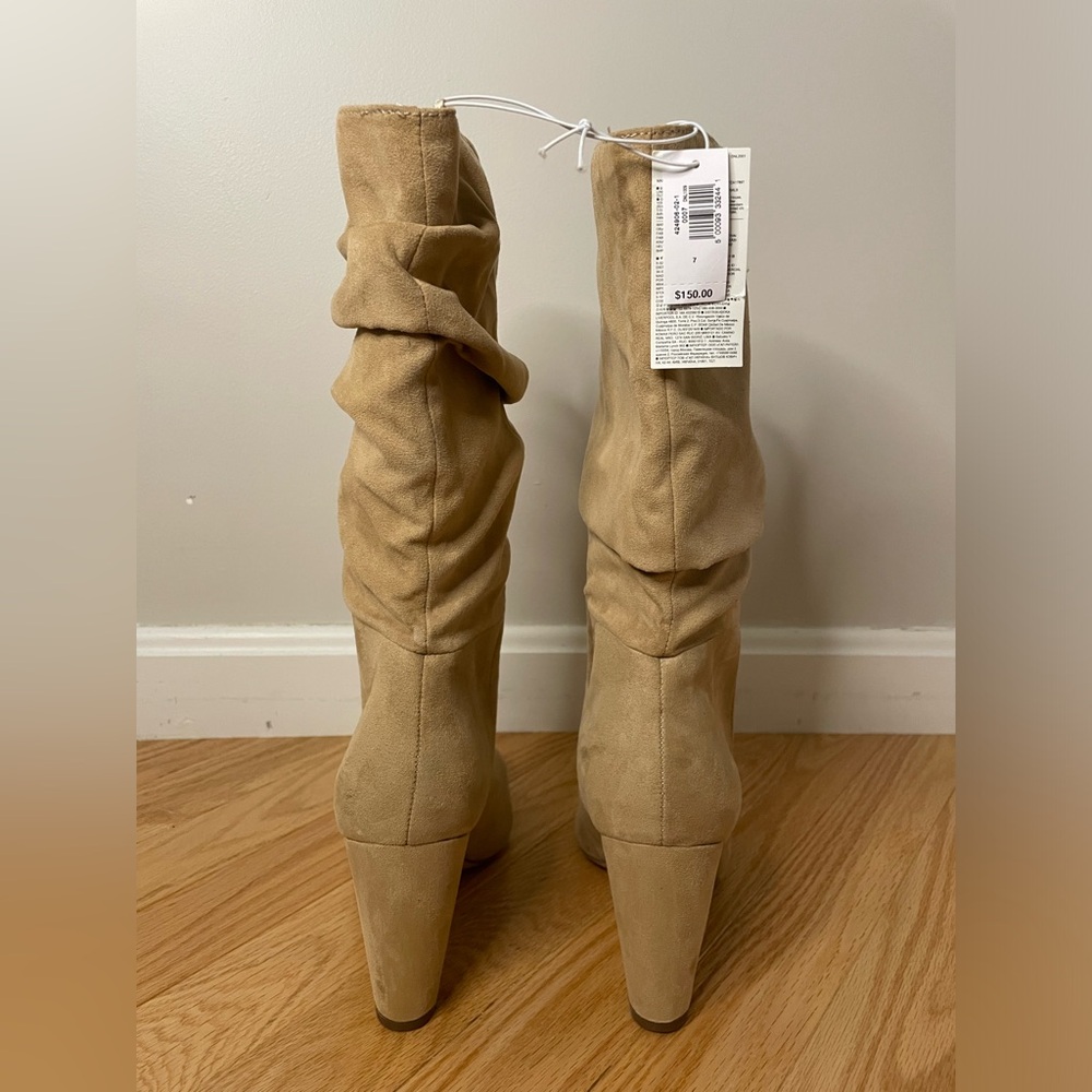 Banana Republic Slouchy Suede High Heel Boot, Biscotti, Size 7, NWT - Picture 6 of 12